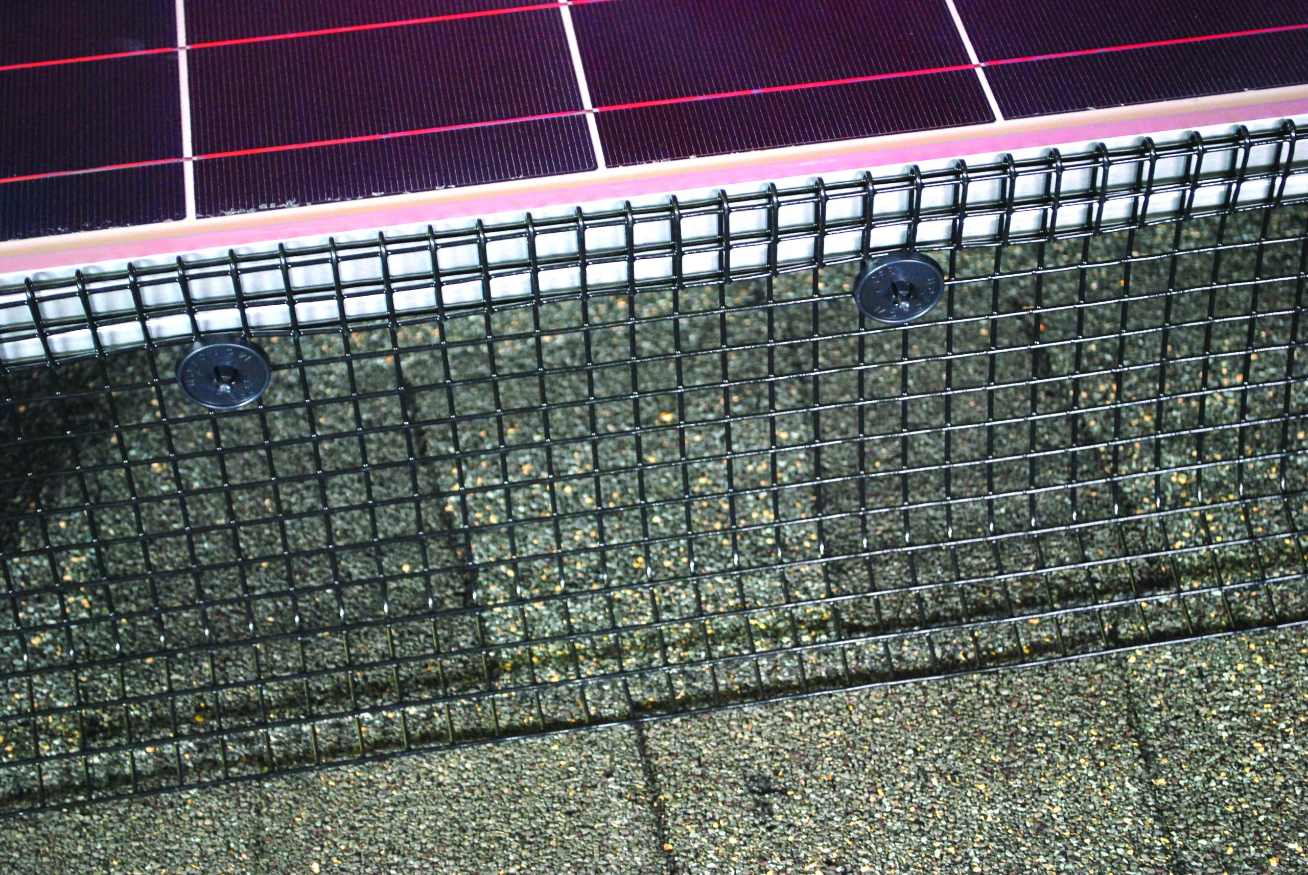 Black PVC- Coated Solar Panel Mesh