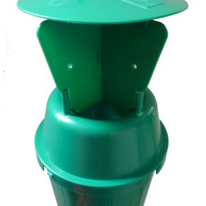 green funnel trap with vanes